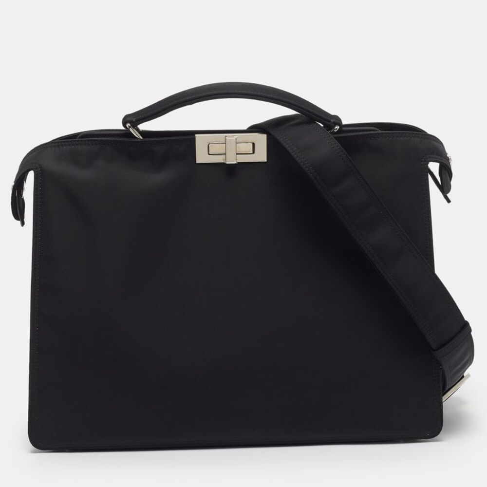 Fendi Peekaboo Iseeu Black Nylon Bag